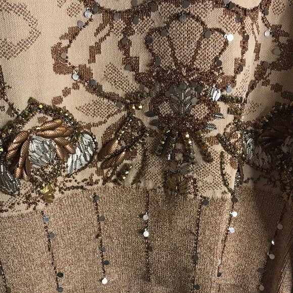 Jonathan simkhai pullover sweater with golden embellishments puffy sleeves Small - Picture 5 of 15